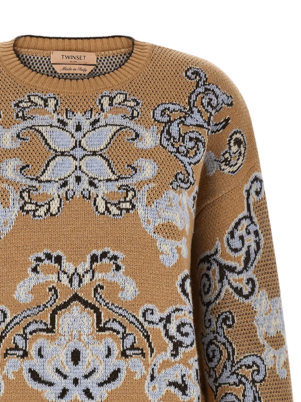 TWINSET Trui met jacquard en tapijt Bruin