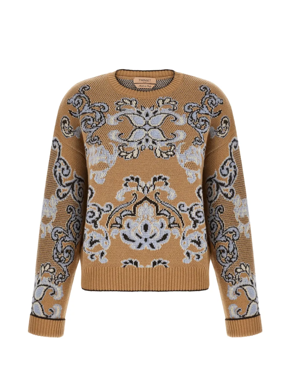 TWINSET jacquard tapestry-inspired sweater - Braun