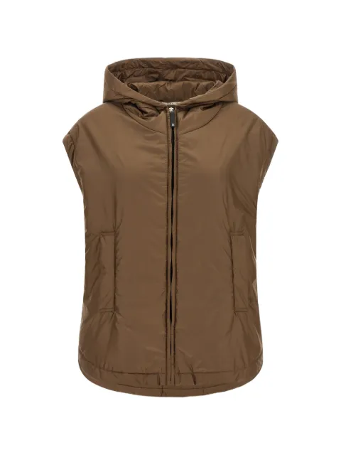 Max Mara hooded sleeveless jacket