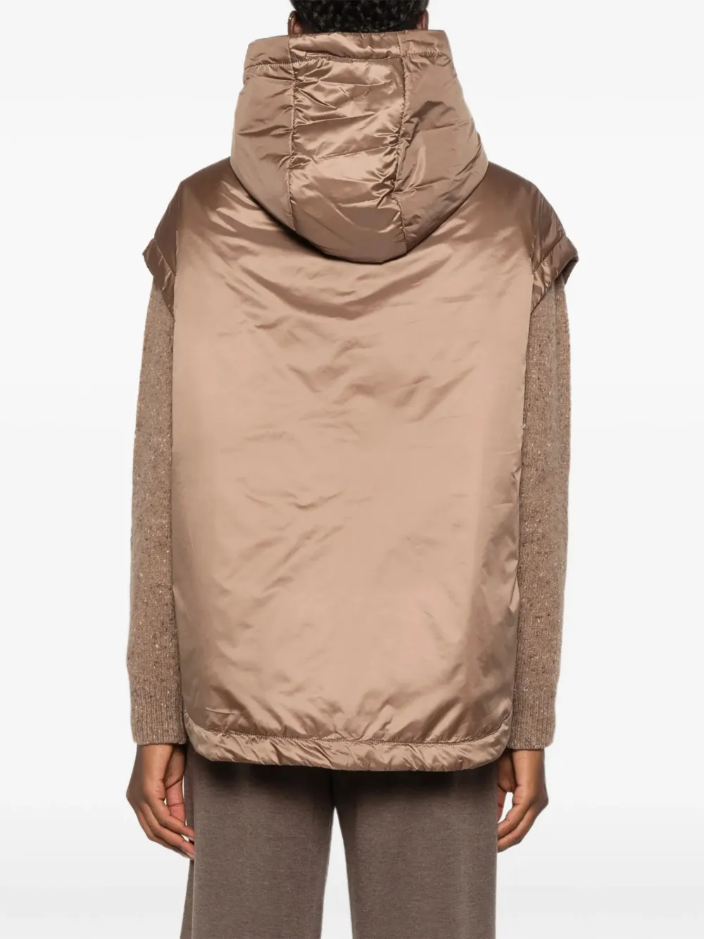 Max Mara The Cube top met capuchon Bruin