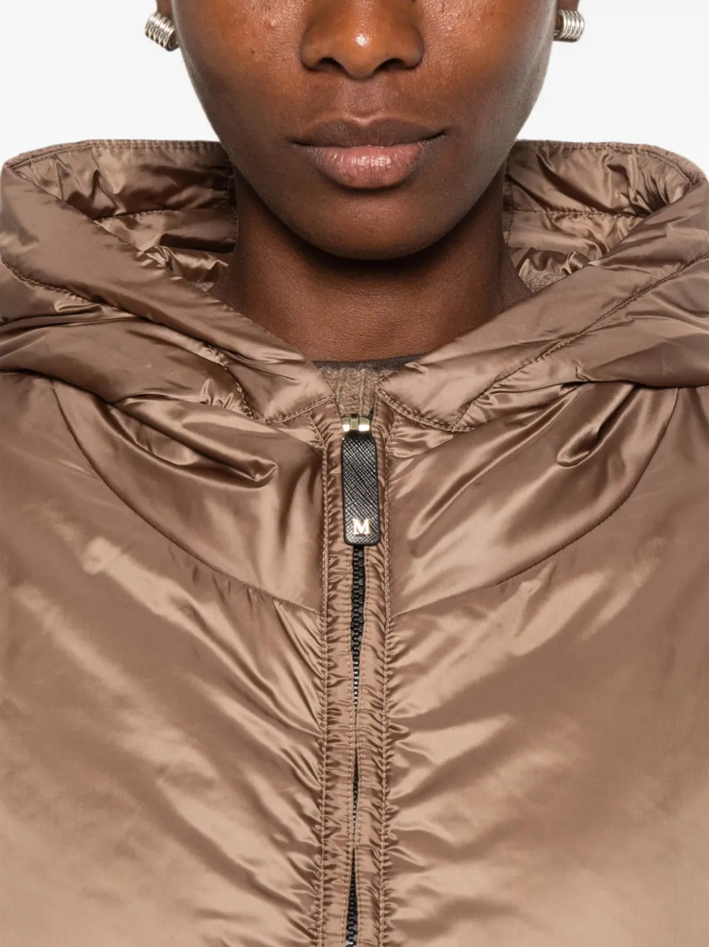 Max Mara The Cube top met capuchon Bruin