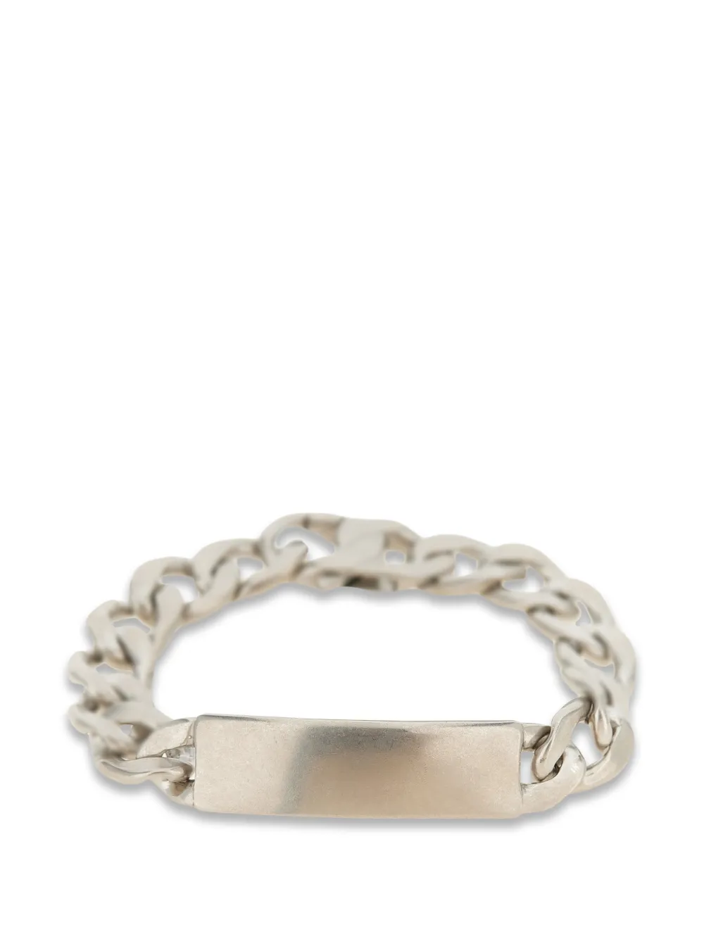 Maison Margiela Maillons plaque-detail bracelet - Argento