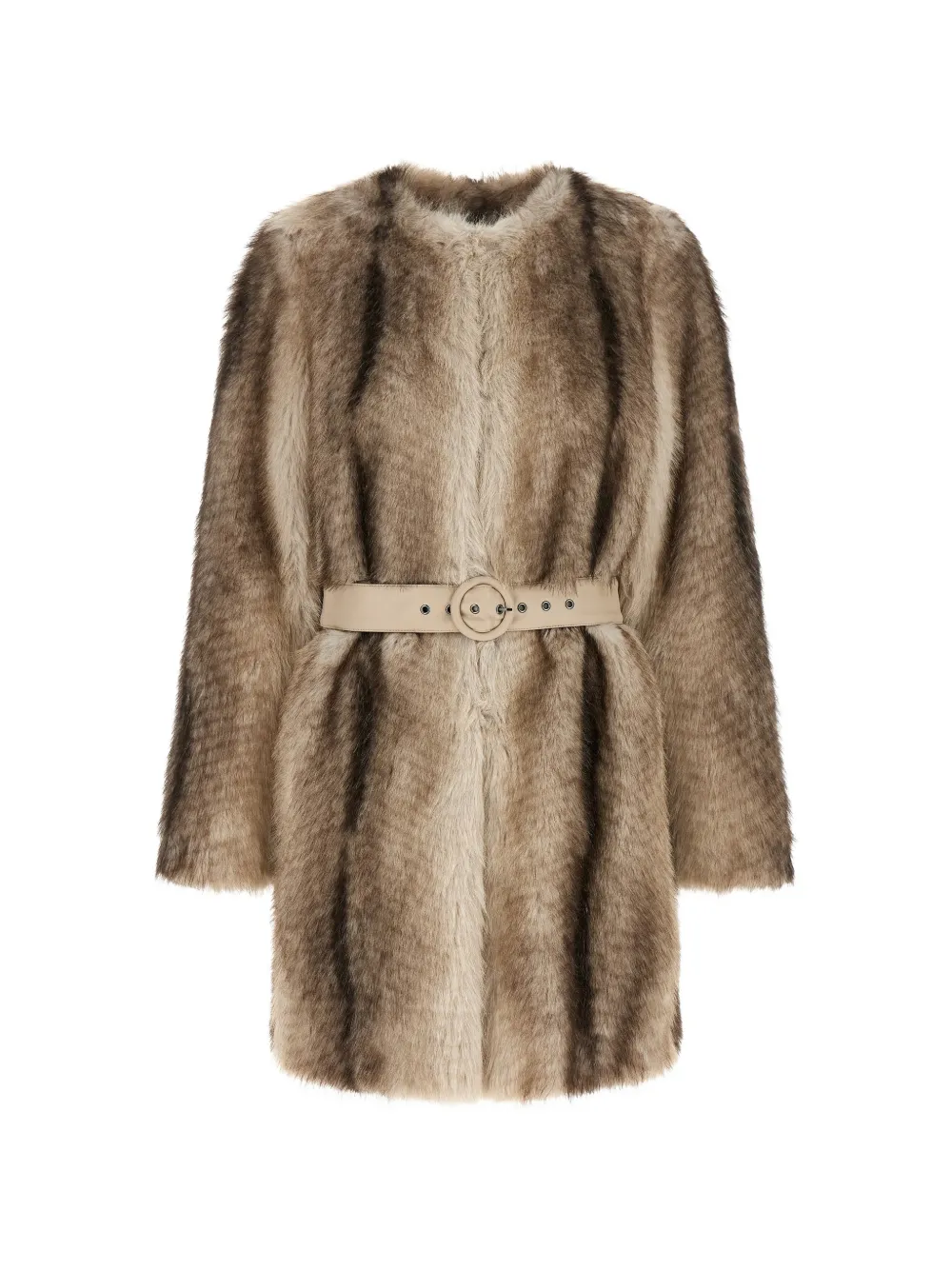 TWINSET belted gradient-effect coat - Marrone