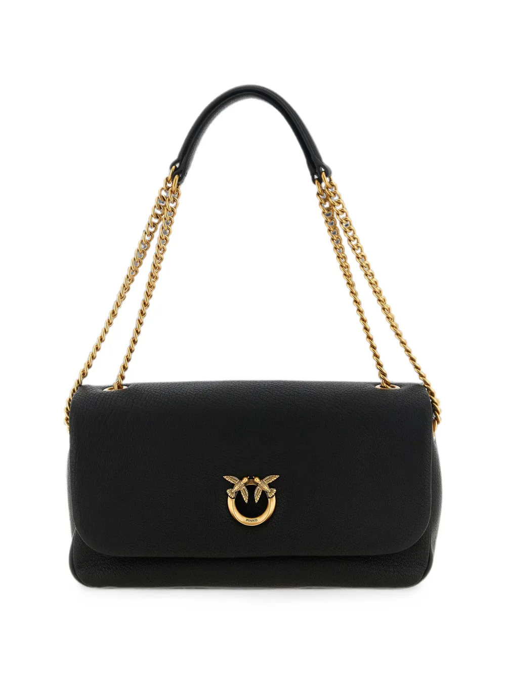 PINKO Love Birds leather shoulder bag - Schwarz