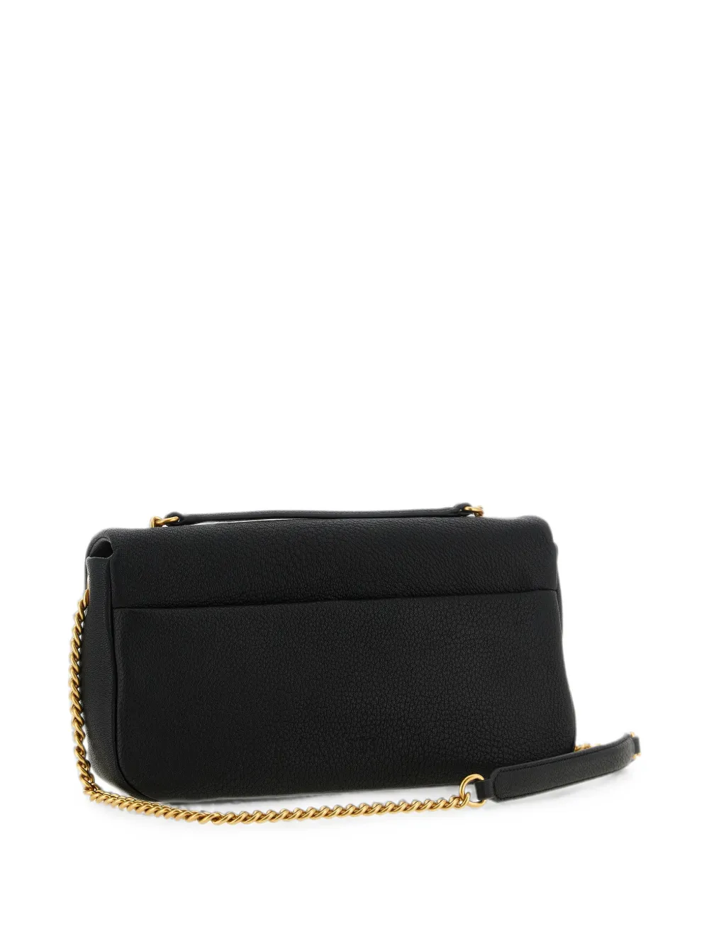PINKO Love Birds leren schoudertas Zwart
