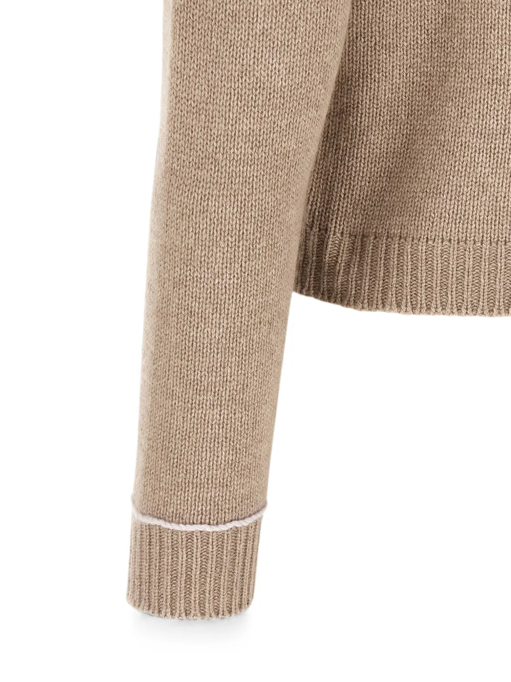 Fabiana Filippi Vest met geribbelde afwerking en knopen Beige