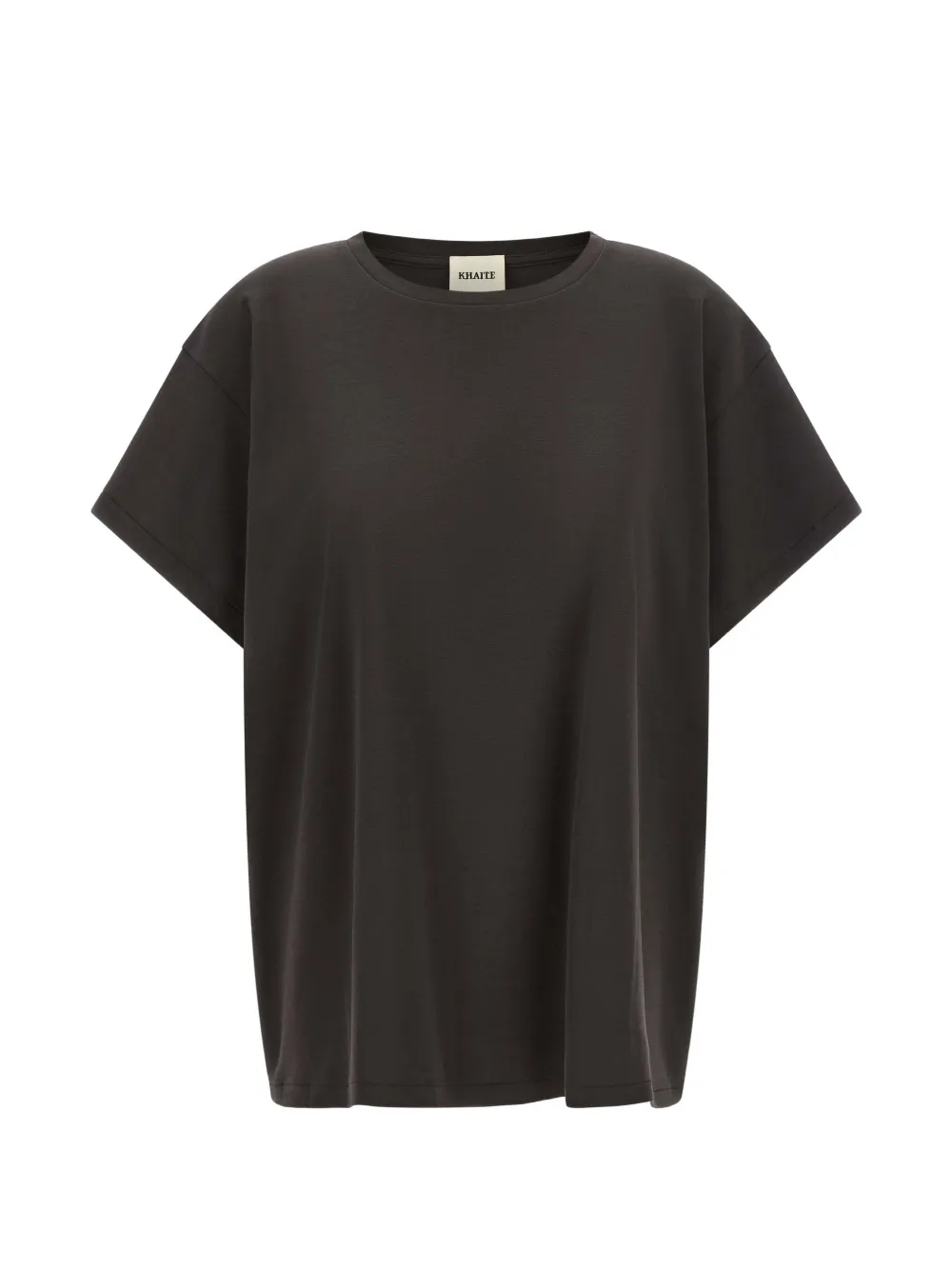 KHAITE Winsley dropped-shoulder cotton T-shirt - Grigio