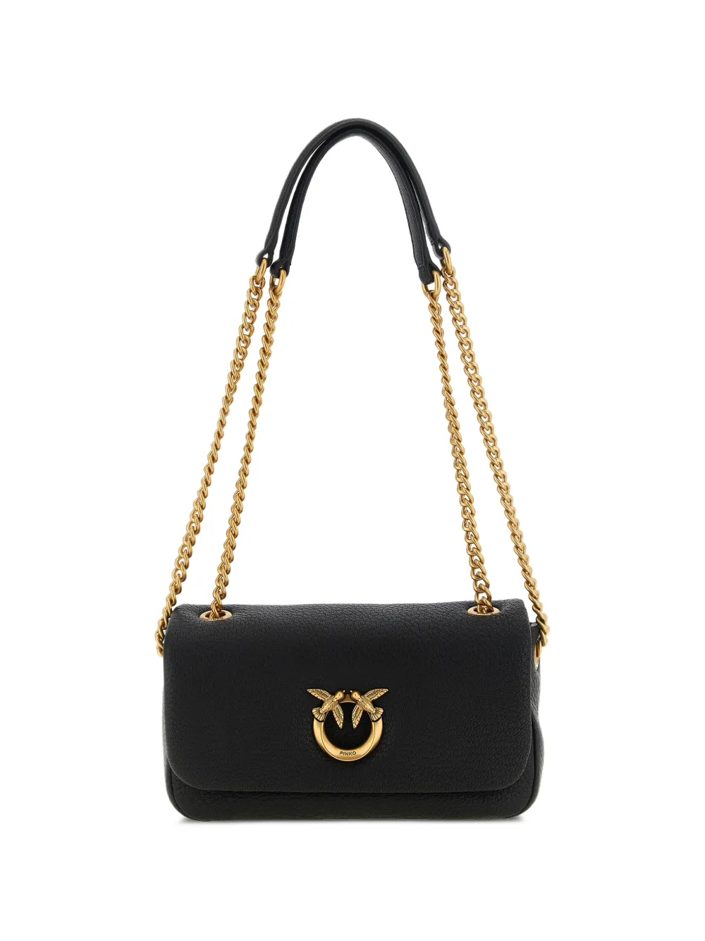 PINKO Love Birds buckle shoulder bag - Black