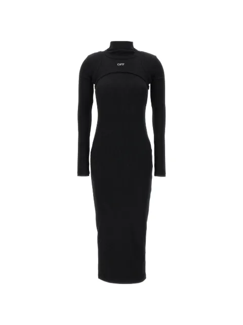Off-White Off Stamp cut-out midi dress