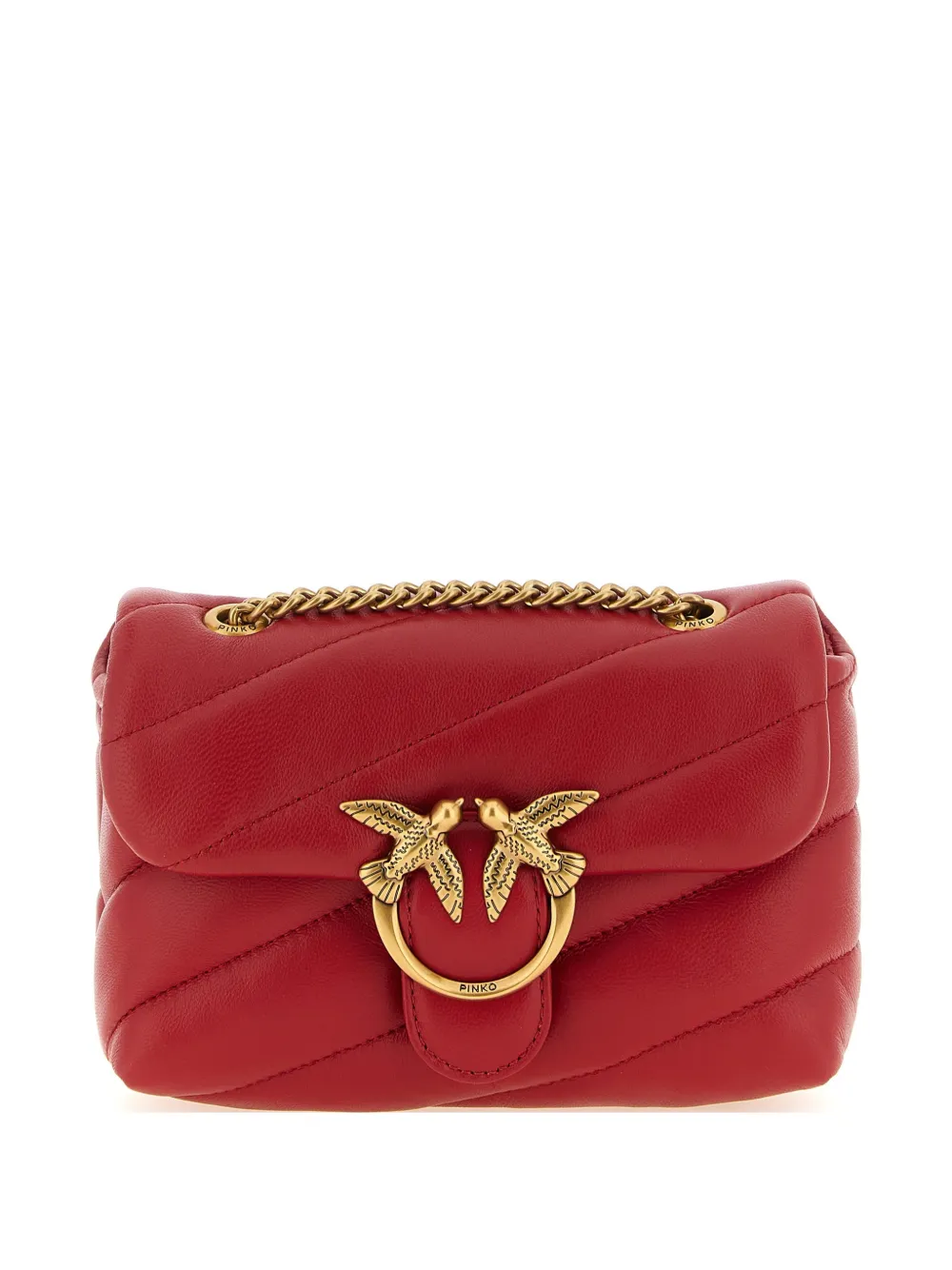 PINKO Baby Love Puff quilted shoulder bag - Rosso