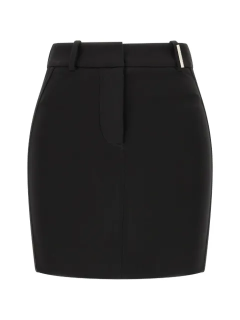The Attico metal-plate logo-embroidered mini skirt