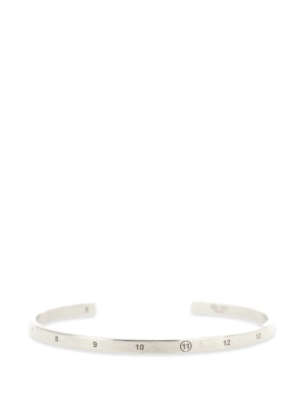 Maison Margiela Numeric logo-engraved bracelet - Argento