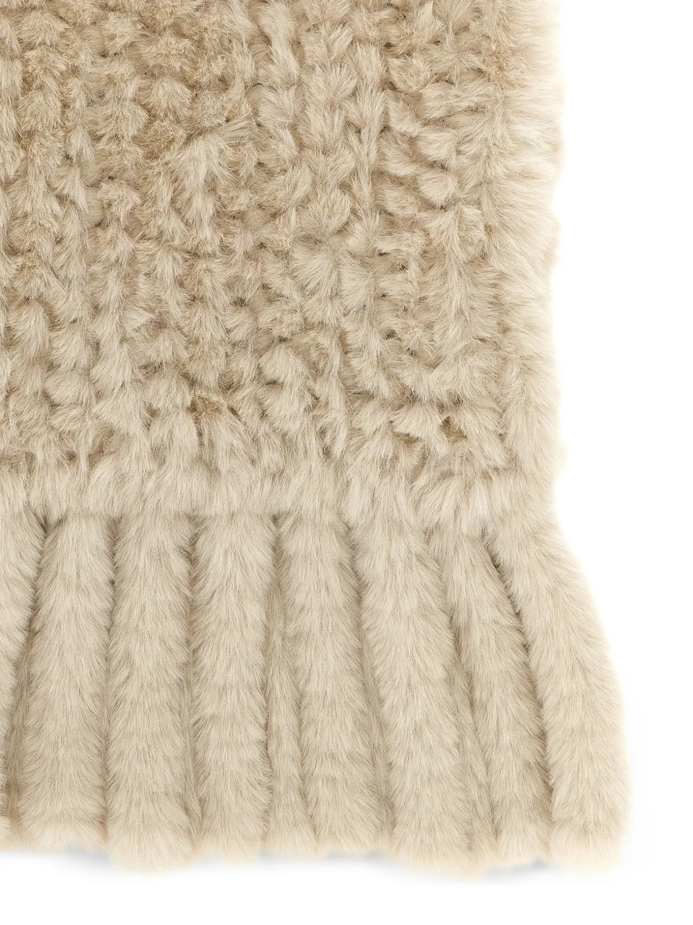 PINKO Sjaal met pluizige textuur en franje Beige