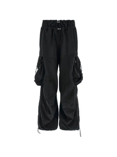 The Attico pantalones cargo con cordones en la pretina