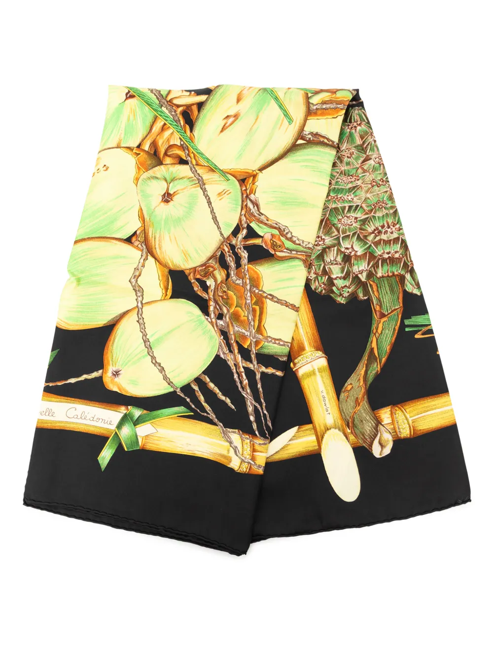 Hermès Pre-Owned 1994 Jardin Creole Seidenschal 90cm - Schwarz