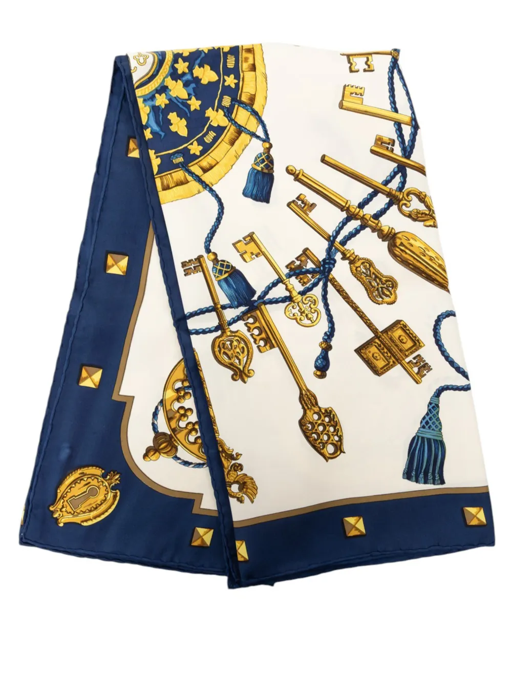 Hermès Pre-Owned 20th Century Les Cles Seidenschal 90cm - Blau