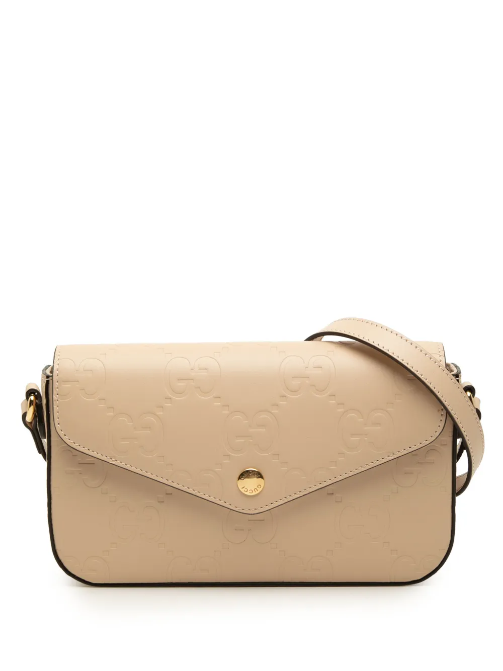 Gucci Pre-Owned 2000-2015 Super Mini GG Jumbo Umhängetasche mit Prägung - Nude