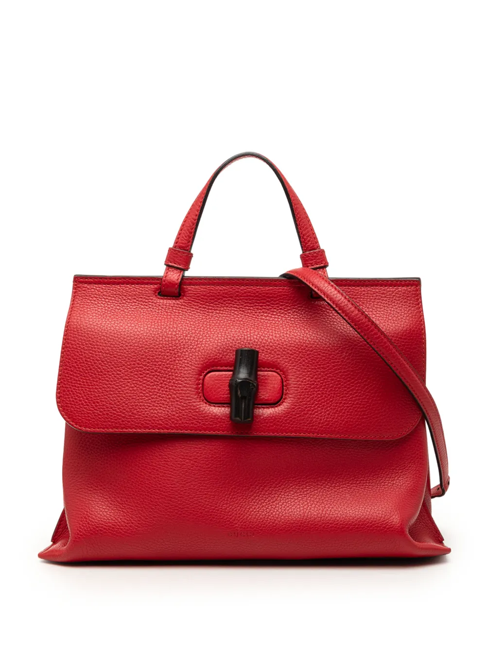 Gucci Pre-Owned Borsa shopper Daily media in pelle di vitello e bambù 2000-2015 - Rosso