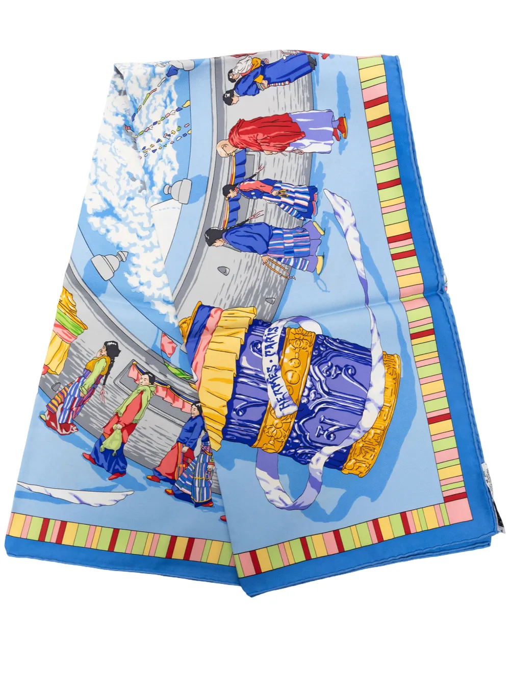 Hermès Pre-Owned 20th Century Prieres au Vent Seidenschal 90cm - Blau