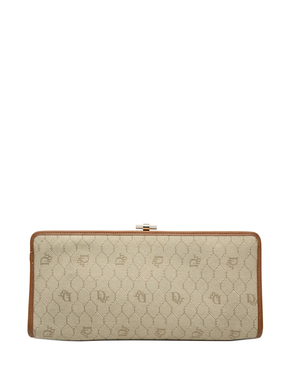 Christian Dior Pre-Owned 20th Century Honeycomb Coated Canvas clutch bag - Neutrals