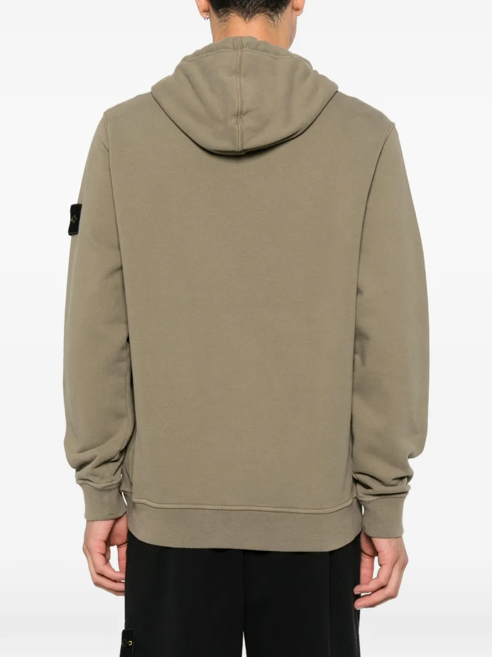 Stone Island Hoodie met logopatch Groen