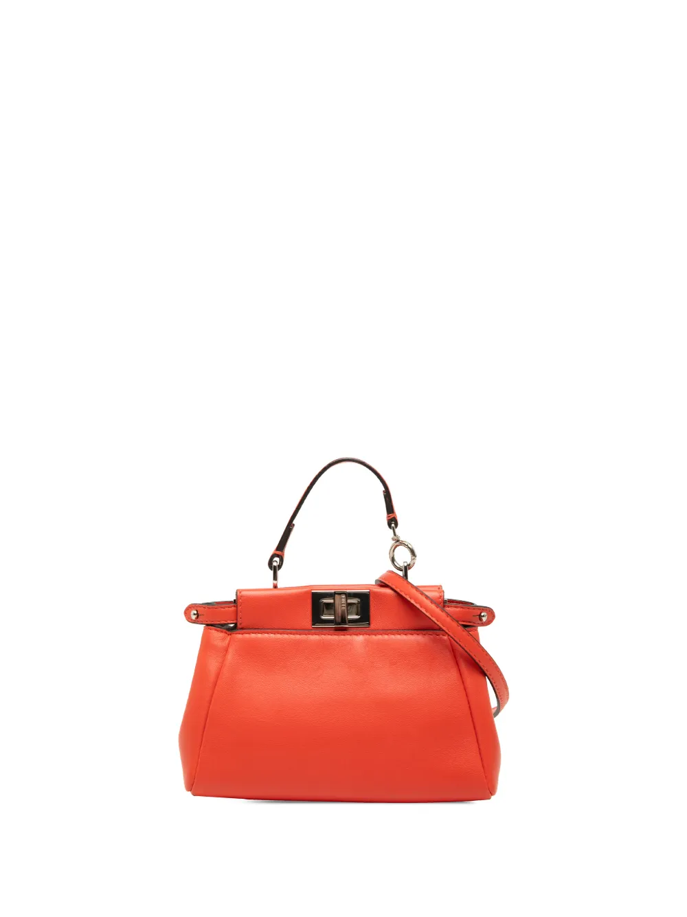 Fendi Pre-Owned 2010-2026 micro Peekaboo Satchel-Tasche aus Leder - Orange