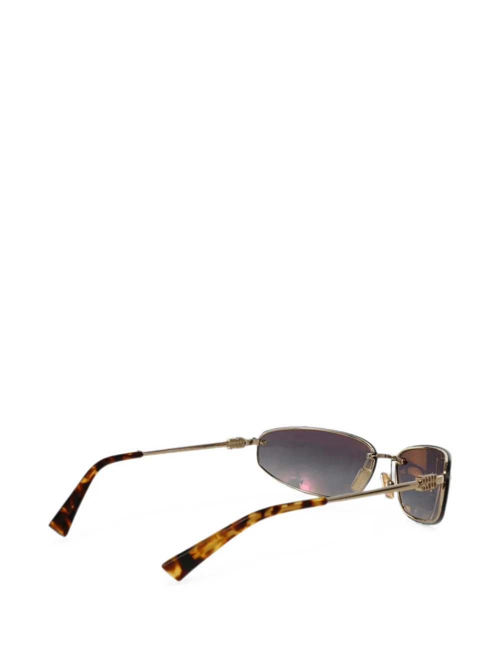 Miu Miu Eyewear Nocturne Shield Sunglasses | Gold | FARFETCH