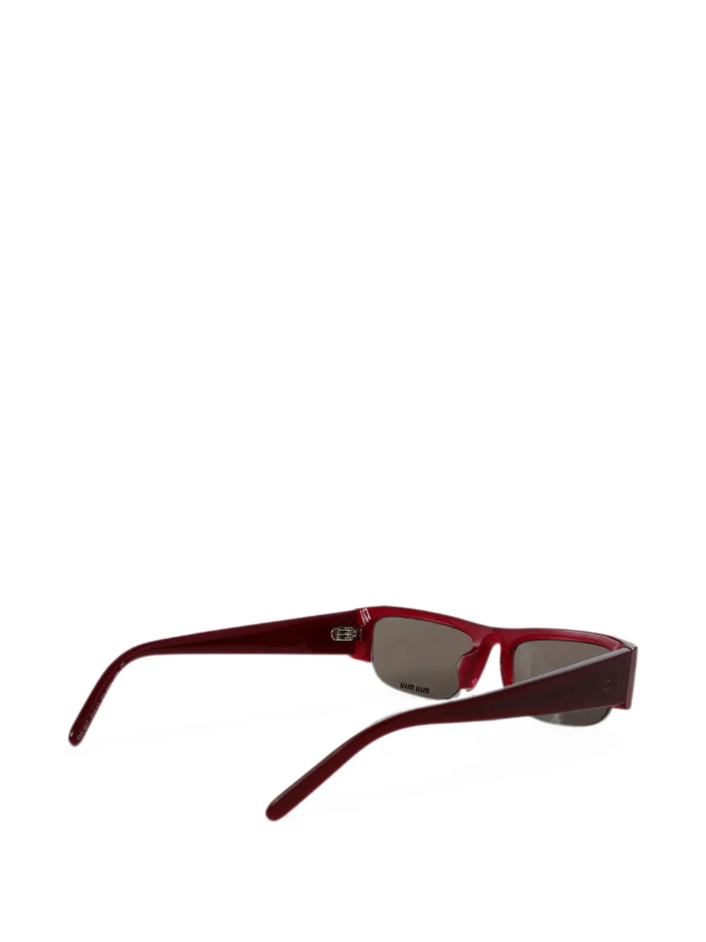 Miu Miu Rectangle-frame Sunglasses In Red