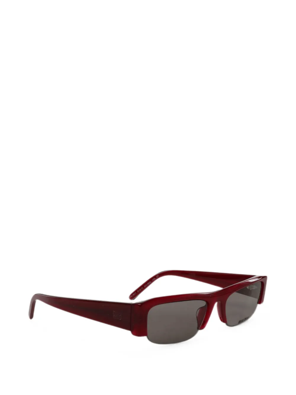 Miu Miu Rectangle-frame Sunglasses In Red