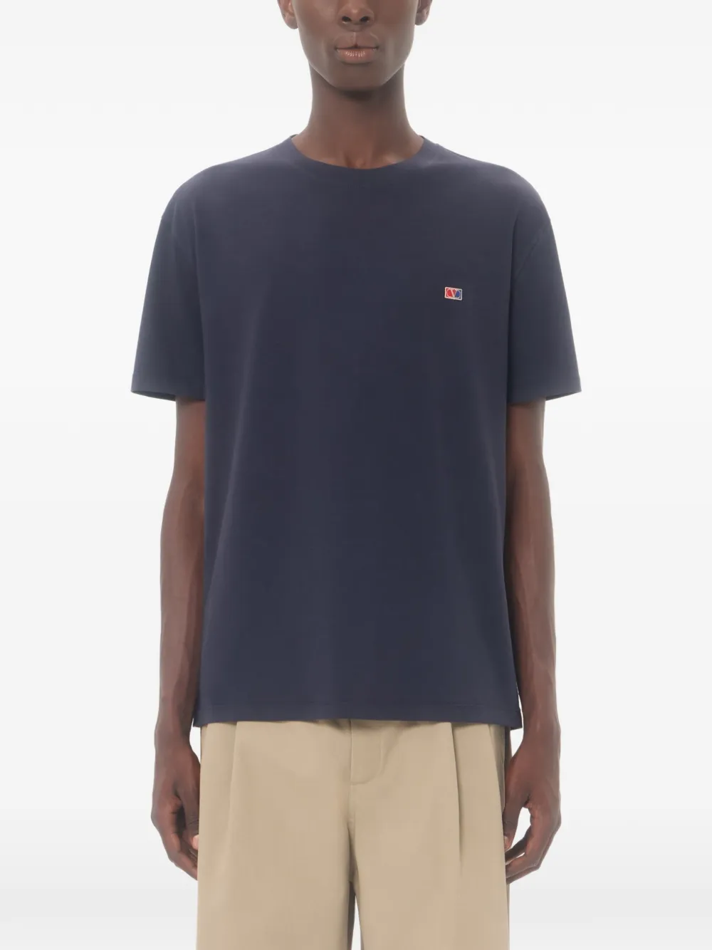Valentino Garavani VLogo Signature T-shirt met patch Blauw