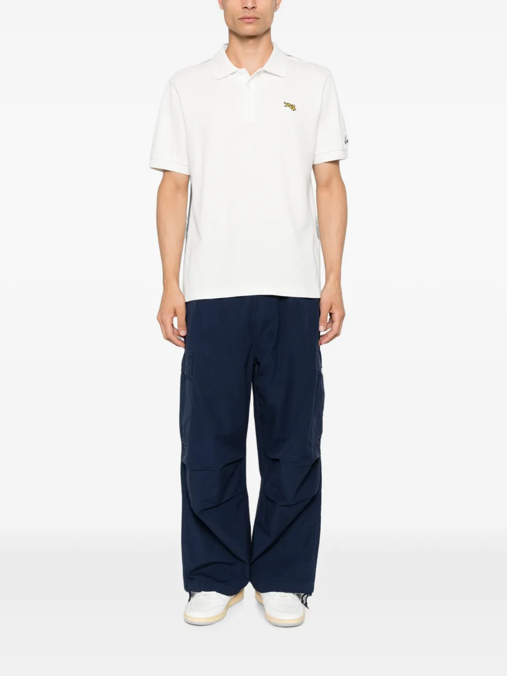 Kenzo Poloshirt met tijgerpatch Wit