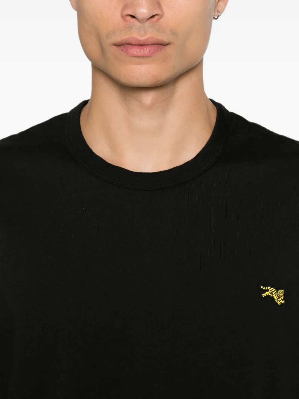 Kenzo Jumping Tiger T-shirt met patch Zwart
