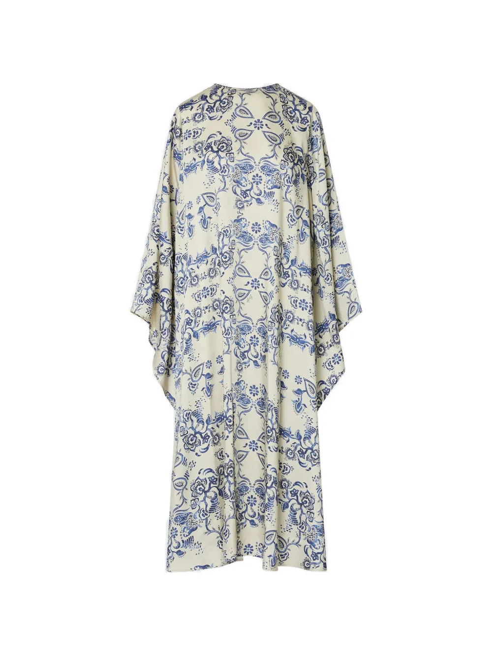 LIU JO scarf-print kimono-sleeve maxi dress - Toni neutri