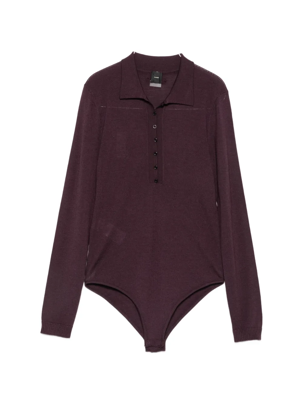 Pinko Long-sleeve Bodysuit In Burgundy