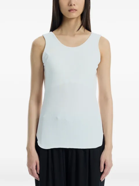 Determ; ribbed scoop-neck tank top