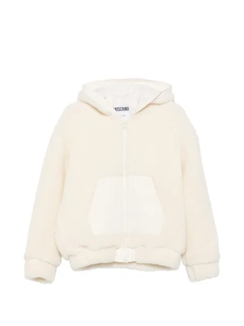Moschino Pre-Owned 2010s faux-shearling hoodie jacket