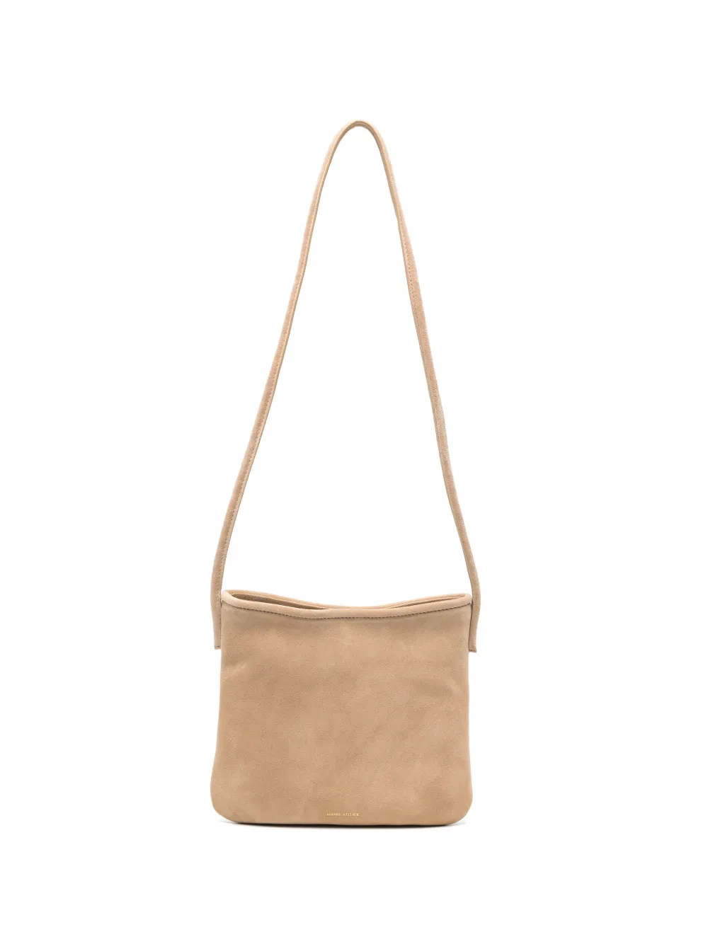 Manu Atelier suede shoulder bag - Nude