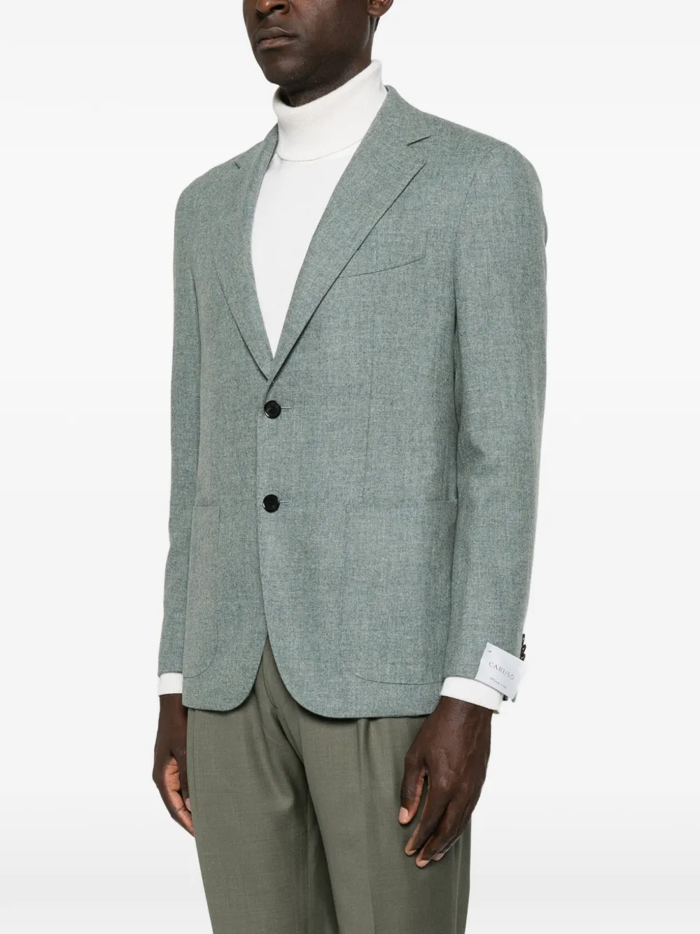 Caruso Blazer met enkele rij knopen Blauw