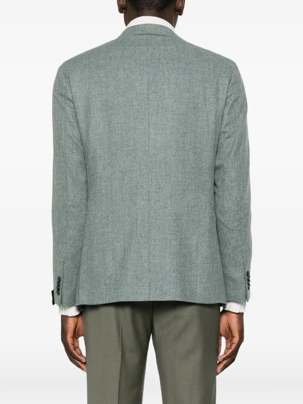 Caruso Blazer met enkele rij knopen Blauw