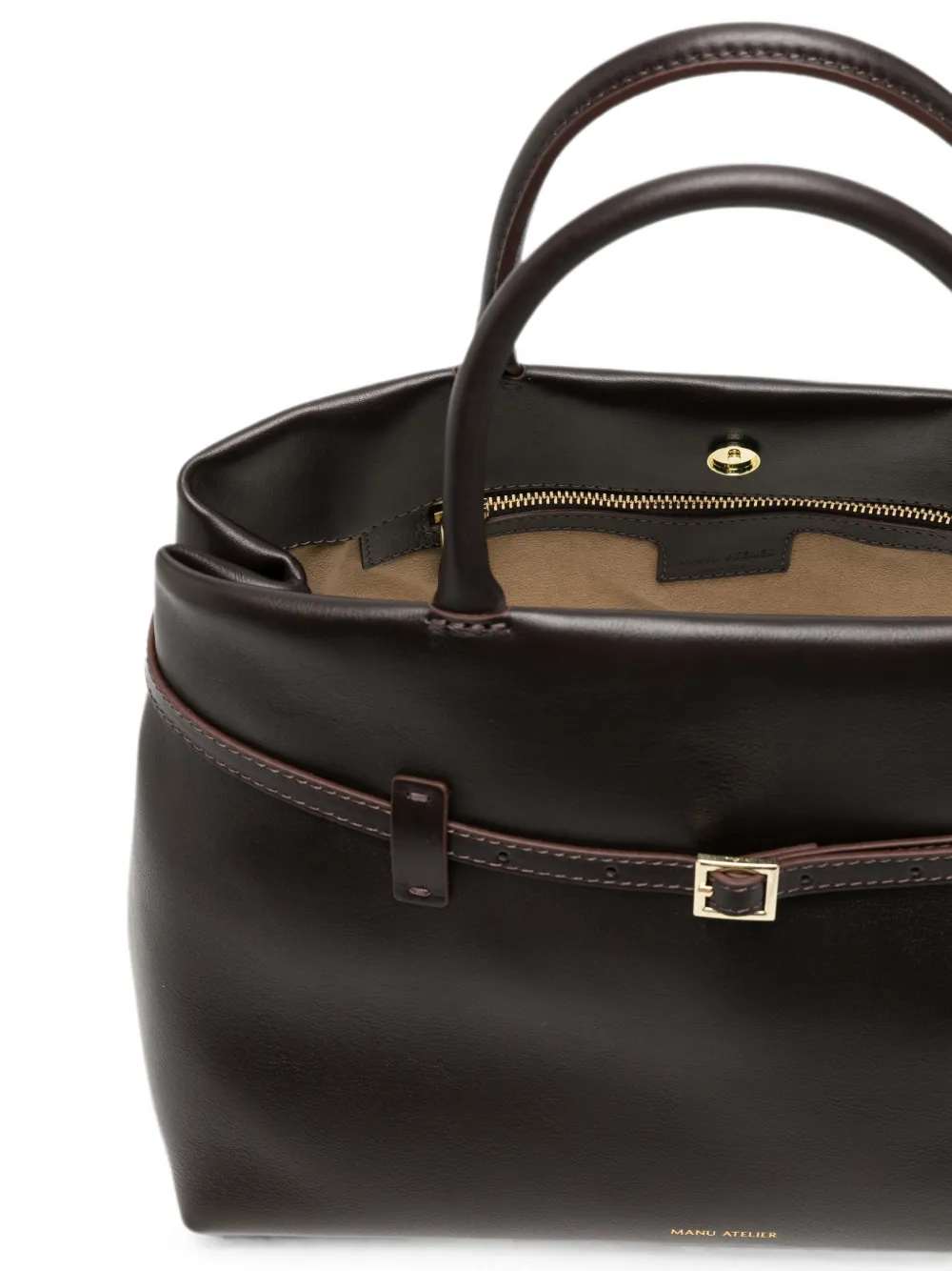 Manu Atelier 35 Le Cambon leren shopper Bruin