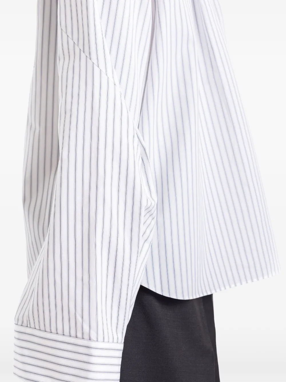 sacai vertical-stripe long-sleeve shirt Wit