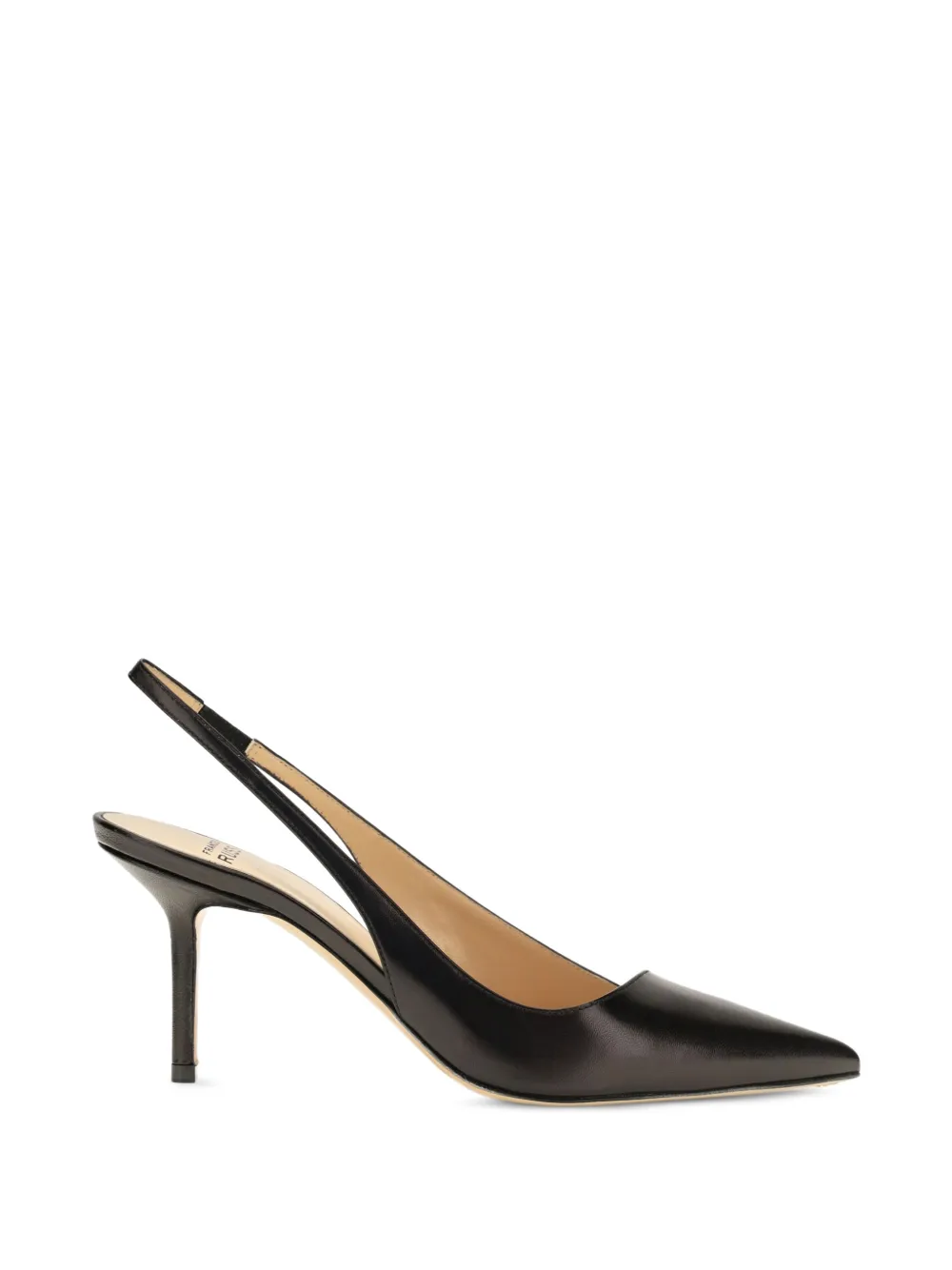 Francesco Russo pointed-toe slingback pumps Zwart