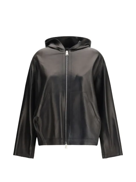 KHAITE Darlo hooded leather jacket
