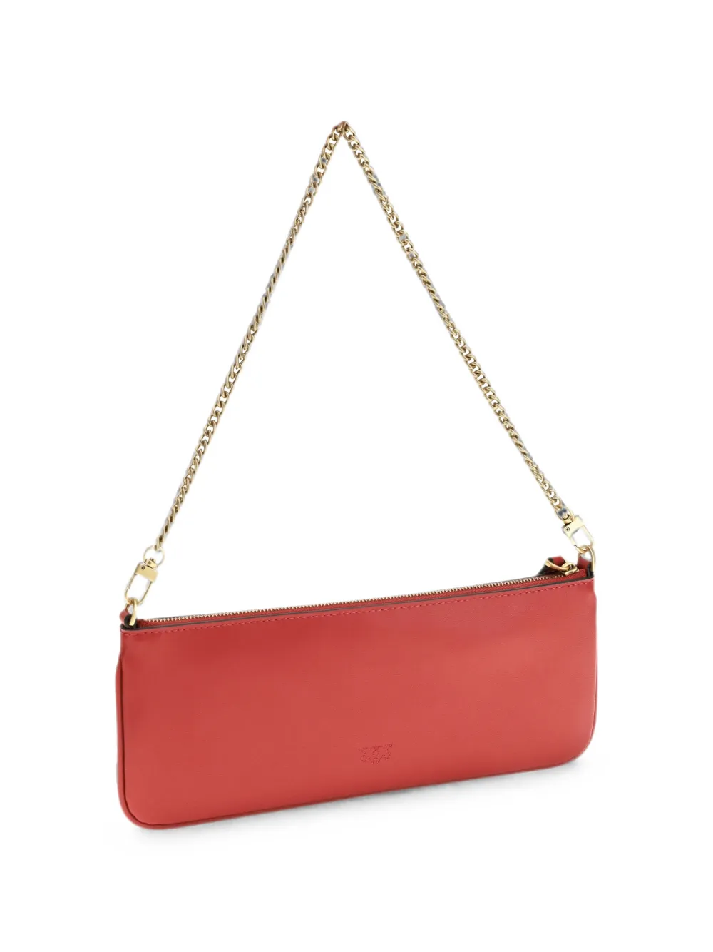 PINKO Horizontal Flat leren schoudertas Rood