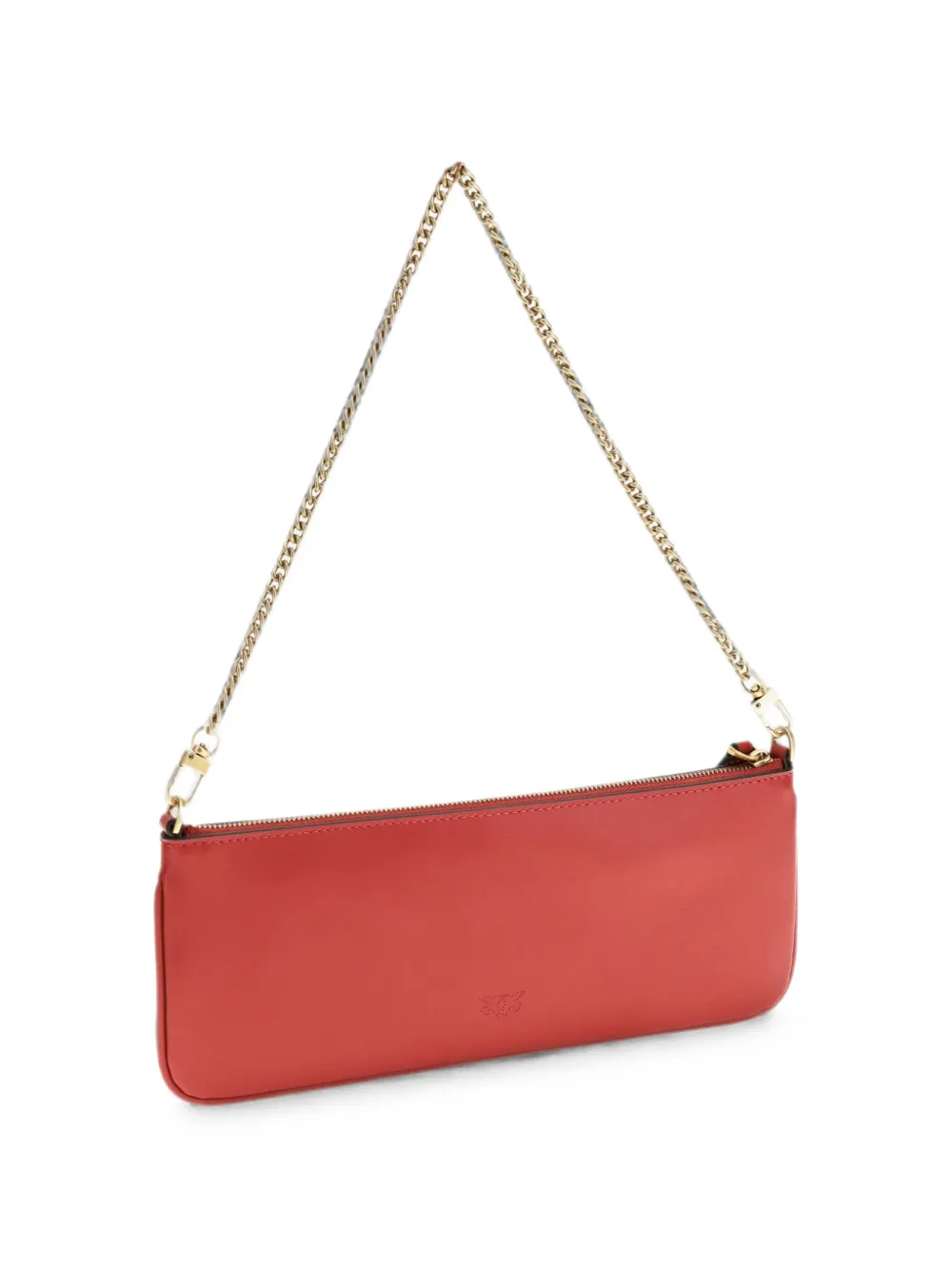 PINKO Horizontal Flat leren schoudertas Rood