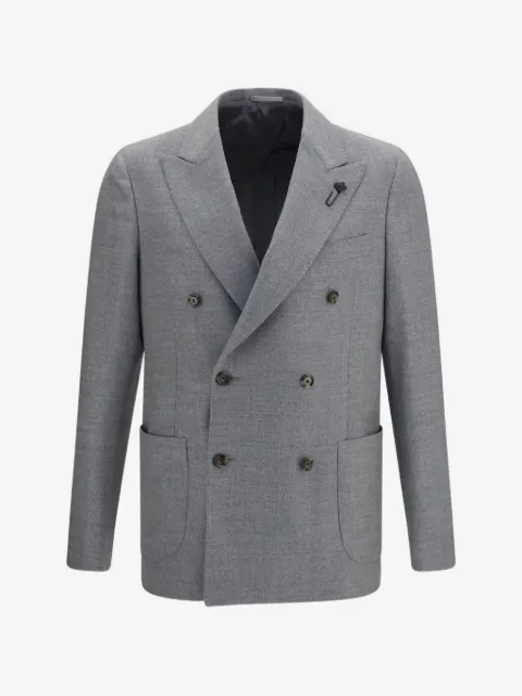 Lardini double-breasted patch-pockets blazer
