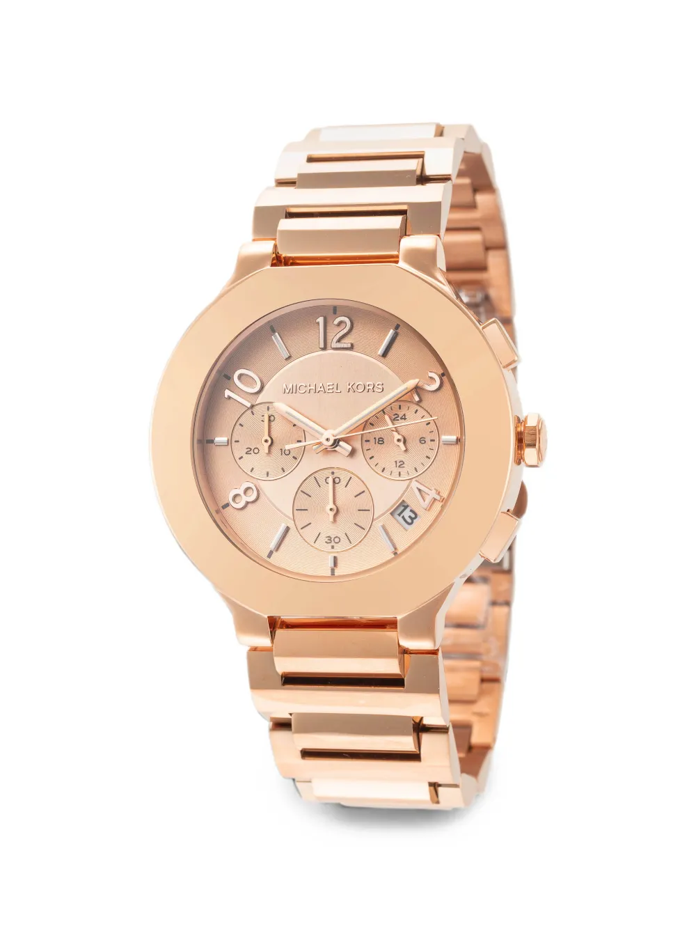 Michael Kors Große Gramercy Armbanduhr in Rotgold - Rosa