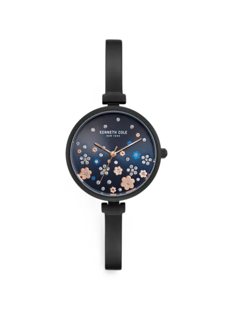 KENNETH COLE floral-embellished 32mm watch