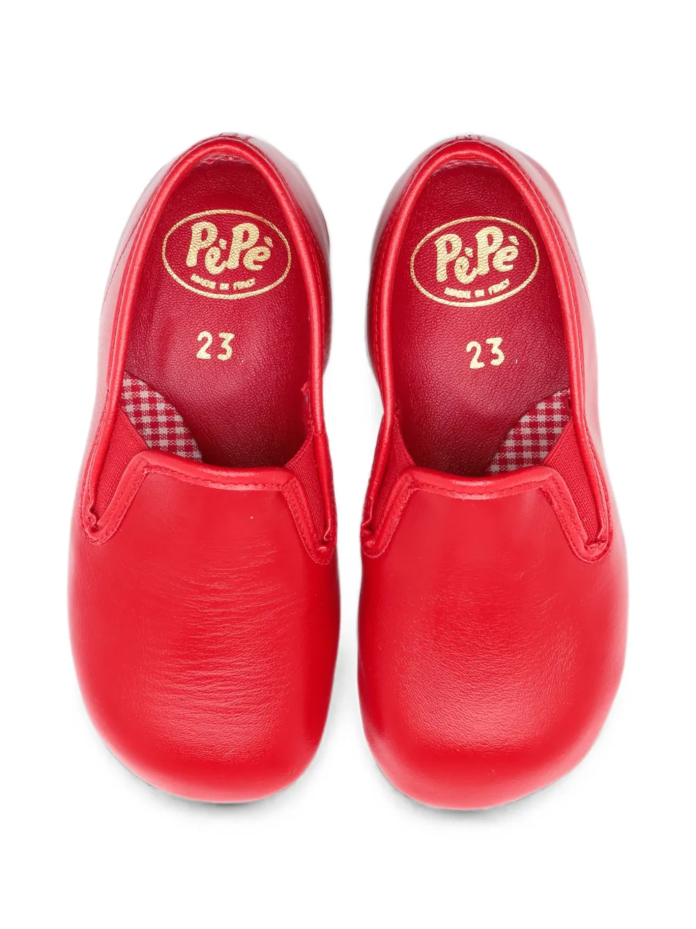 Pèpè Terry elasticated leather loafers Rood