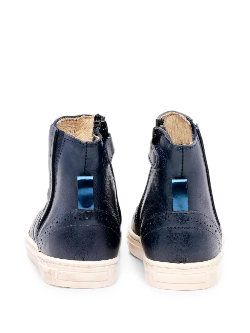 Pèpè Laarzen met brogue-detail en ritssluiting Blauw
